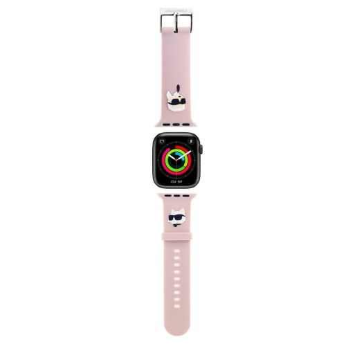 Karl Lagerfeld Karl and Choupette Head NFT Řemínek pre Apple Watch 42/44/45/49 Pink