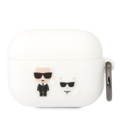 Karl Lagerfeld and Choupette Silikonové puzdro pre Airpods Pro White