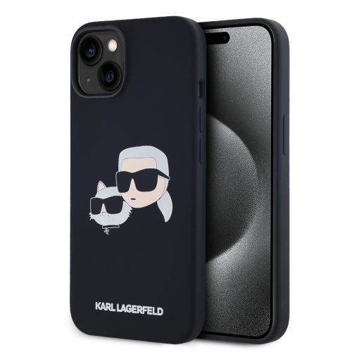 Karl Lagerfeld Liquid Silicone Double Heads Magsafe Zadní Kryt pre iPhone 14 Black