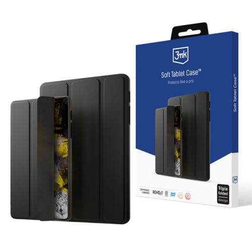 3mk pouzdro Soft Tablet Case pre Samsung Galaxy Tab S7 / Tab S8, černá