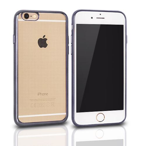 Apple iPhone 6,6s TPU clear case puzdro čierne