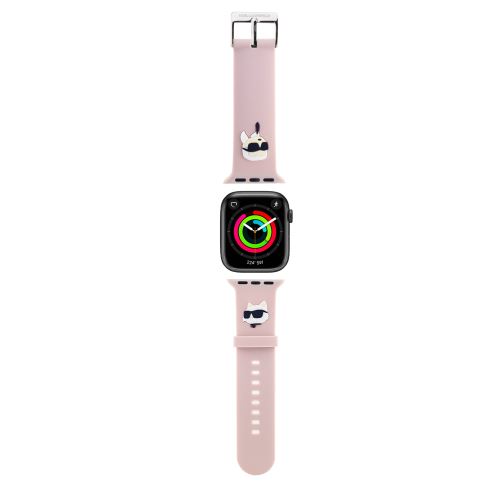 Karl Lagerfeld Karl and Choupette Head NFT Řemínek pre Apple Watch 38/40/41 Pink