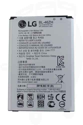 BL-46ZH LG batéria 2125mAh Li-Ion (Bulk)