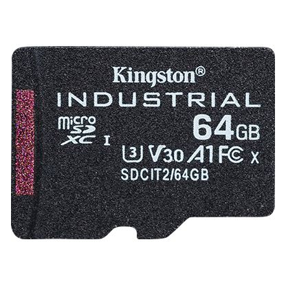 64GB microSDXC Kingston Industrial C10 A1 pSLC bez adaptéru