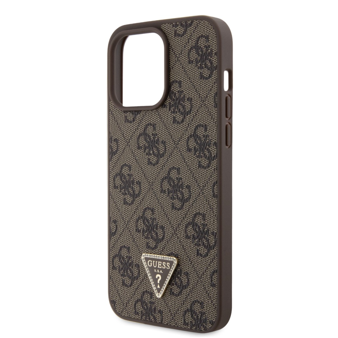 Guess PU Grip Stand 4G Metal Logo Zadní Kryt pro iPhone 15 Pro Max Black -  Phone Cover