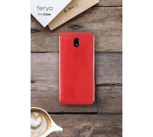 3mk ochranná fólie Ferya pre Samsung Galaxy J5 2017, červená třpytivá
