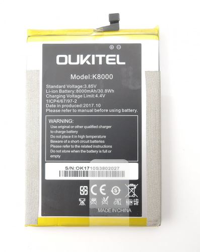 Oukitel K8000 batéria