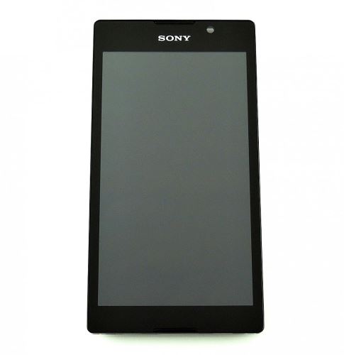 Sony C2305 Xperia C predný kryt + LCD displej + dotyk čierna