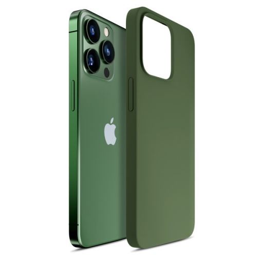 3mk ochranný kryt Hardy Silicone MagCase pre Apple iPhone 13 Pro, zelená