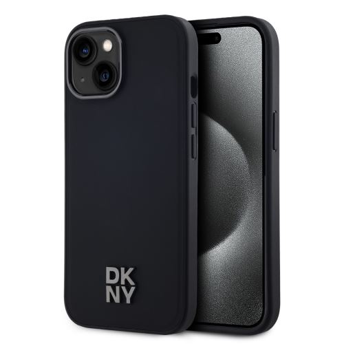 DKNY PU Leather Stack Logo Magsafe Zadní Kryt pre iPhone 14 Black