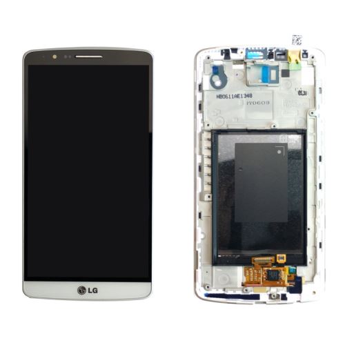 LG D855 G3 LCD displej + dotyk + predný kryt White