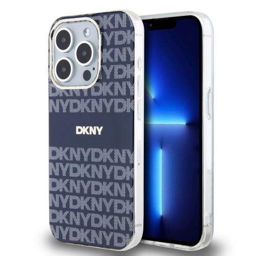 DKNY PC/TPU Repeat Pattern Tonal Stripe Magsafe Zadní Kryt pre iPhone 13 Pro Max Blue