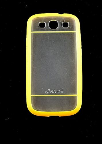 JEKOD Double Color TPU Case Yellow pre Samsung i9300 Galaxy S3