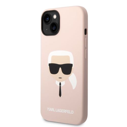 Karl Lagerfeld MagSafe Kompatibilní Kryt Liquid Silicone Karl Head pre iPhone 14 Plus Pink