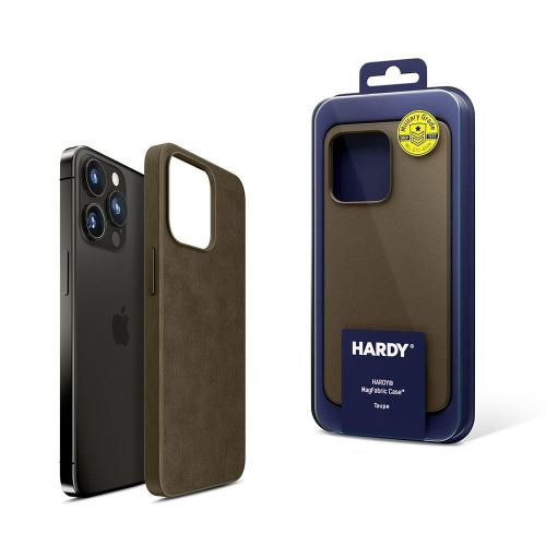 3mk ochranný kryt HARDY MagFabric Case pre Apple iPhone 15 Pro, Taupe