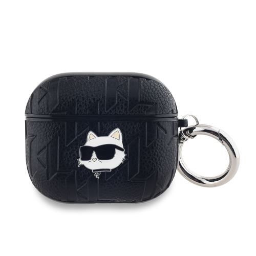 Karl Lagerfeld PU Embossed Choupette Head puzdro pre AirPods Pro 2 Black