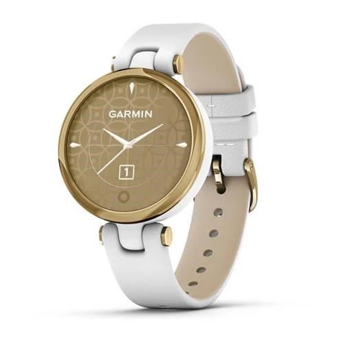 Garmin Lily Classic Gold/White Italian Leather Band