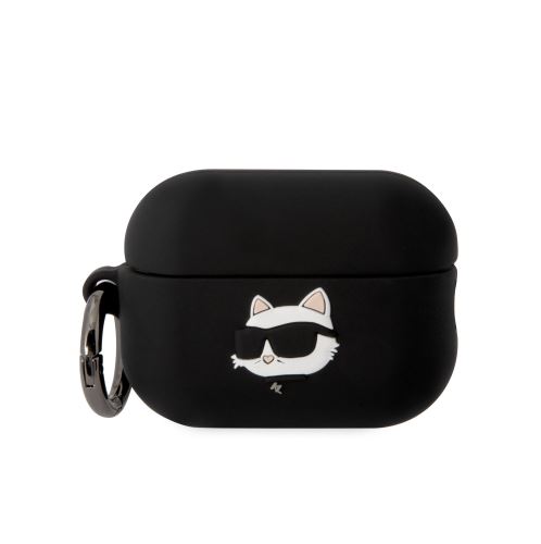 Karl Lagerfeld 3D Logo NFT Choupette Head Silikonové puzdro pre Airpods Pro 2 Black