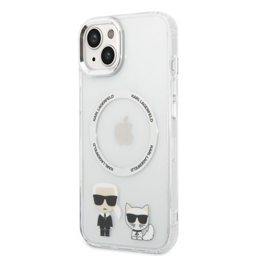 Karl Lagerfeld MagSafe Kompatibilní Kryt Karl and Choupette pre iPhone 14 Plus Transparent