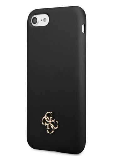 Guess 4G Silicone Metal Logo Zadní Kryt pro Apple iPhone 7/8/SE2020/SE2022 Black