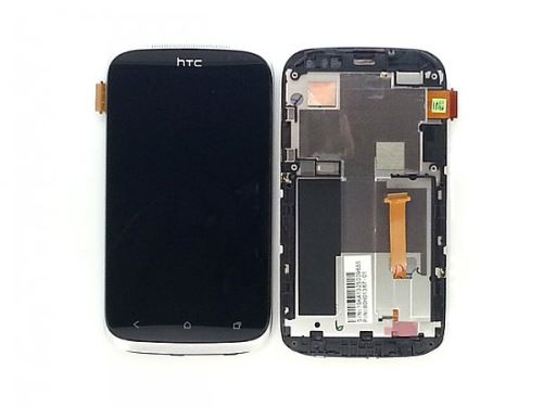 LCD displej + dotyk + predný kryt HTC Desire X Silver