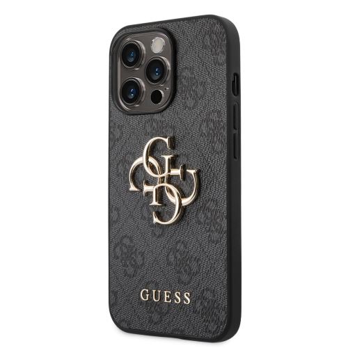 Guess PU 4G Metal Logo Zadní Kryt pro iPhone 14 Pro