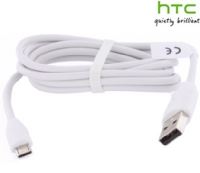 DC M410 HTC dátový kábel microUSB White (Bulk)