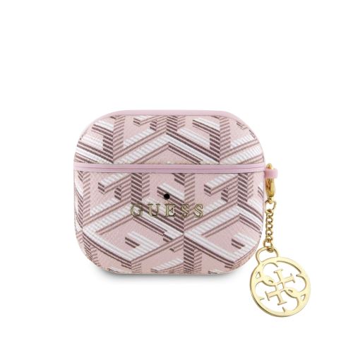 Guess PU G Cube Charm puzdro pre AirPods 3 Pink