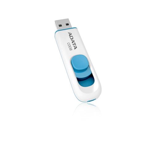 16GB USB ADATA C008  bílo/modrá (potisk)