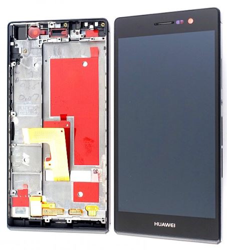 Huawei Ascend P7 predný kryt + LCD displej + dotyk čierna