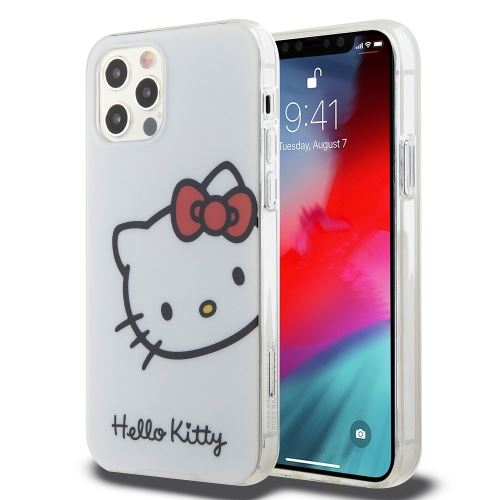 Hello Kitty IML Head Logo Zadní Kryt pre iPhone 12/12 Pro White