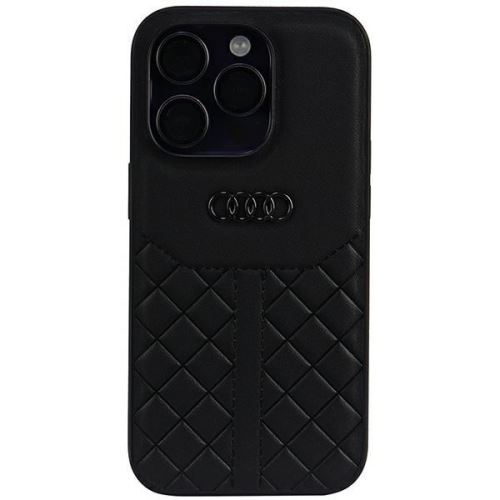 Audi Genuine Leather Zadní Kryt pre iPhone 14 Pro Black