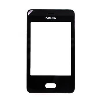 Nokia Asha 501 Black predný kryt vr. dotyku