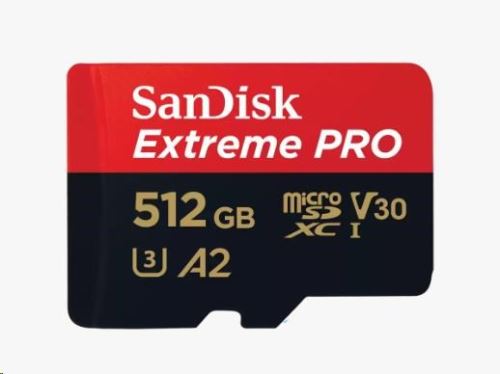 SanDisk Extreme PRO microSDXC 512GB 200MB/s + ada.