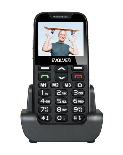 EVOLVEO EasyPhone XD, mobilní telefon pro seniory s nabíjecím stojánkem
