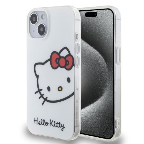 Hello Kitty IML Head Logo Zadní Kryt pre iPhone 13 White