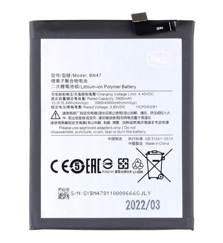 BN47 Xiaomi batéria 3900mAh (OEM)