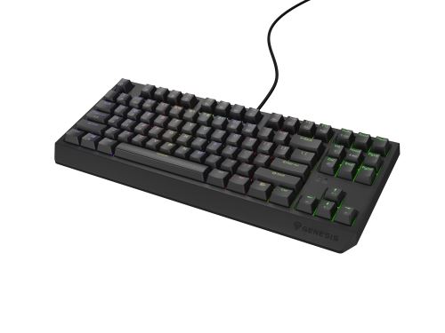 Genesis herná klávesnica THOR 230/TKL/RGB/Outemu Red/Drôtová USB/US layout/Čierna