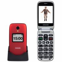 EVOLVEO EasyPhone FP, vyklápácí mobilný telefon 2.8" pre seniorov (červená farba)