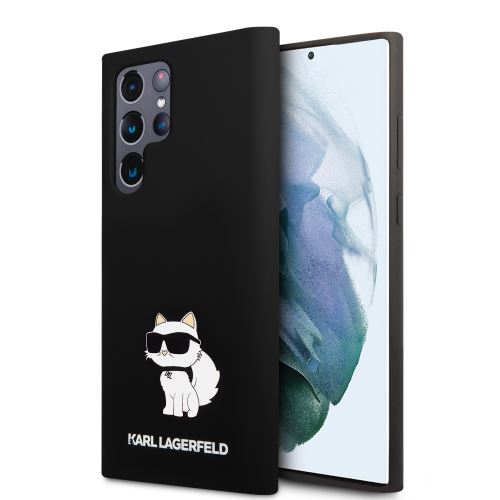 Karl Lagerfeld Liquid Silicone Choupette NFT Zadní Kryt pre Samsung Galaxy S24 Ultra Black