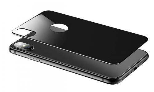 Apple iPhone X zadné tvrdené sklo Black