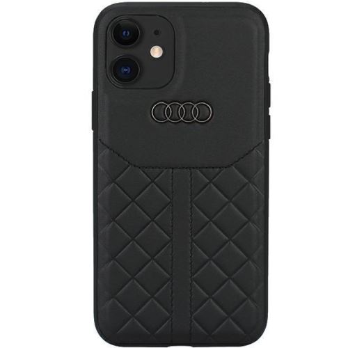 Audi Genuine Leather Zadní Kryt pre iPhone 12/12 Pro Black