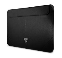 Guess Saffiano Triangle Metal Logo Computer Sleeve 13/14" Black