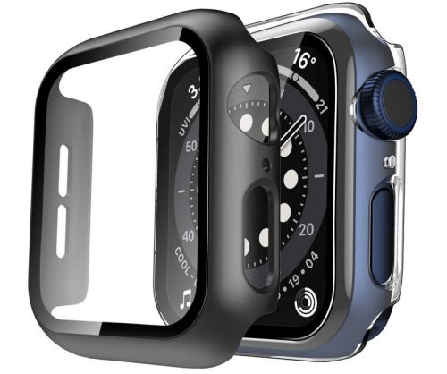 Apple Watch 38mm ochranné puzdro+tvrzené sklo lesklá černá