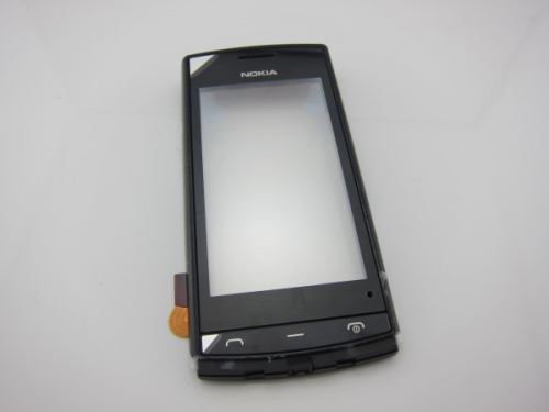 Nokia 500 predný kryt s dotykom čierny SWAP