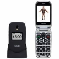 EVOLVEO EasyPhone FP, vyklápácí mobilný telefon 2.8" pre seniorov (čierna farba)