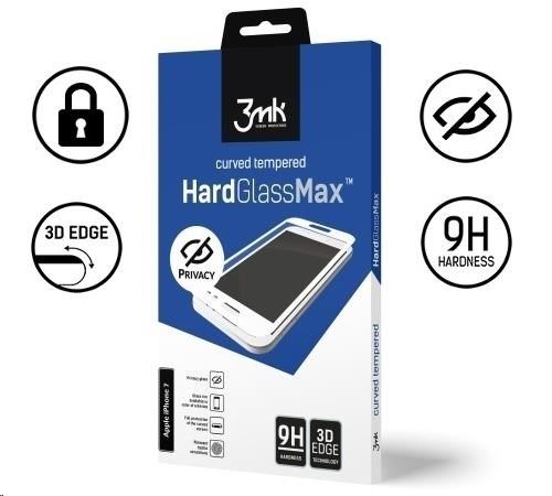 3mk tvrzené sklo HardGlass MAX Privacy pre Apple iPhone 11 Pro, černá