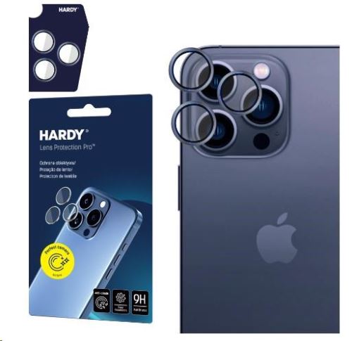 3mk ochrana kamery HARDY Lens Protection Pro pre iPhone 15 Pro Blue