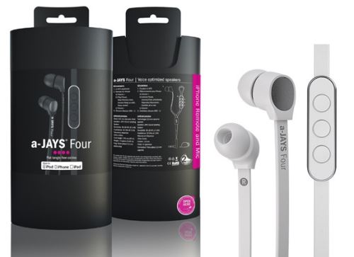 a-JAYS Four stereo headset pre Apple iPhone White