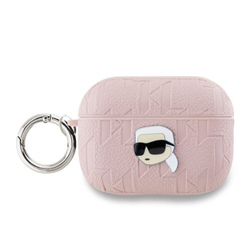 Karl Lagerfeld PU Embossed Karl Head puzdro pre AirPods 3 Pink